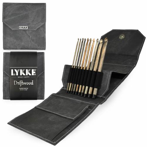 lykke 6" driftwood crochet hook set