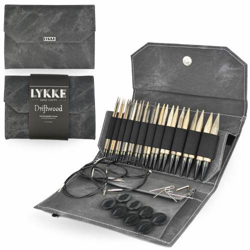 lykke 5" driftwood interchangeable circular needle set