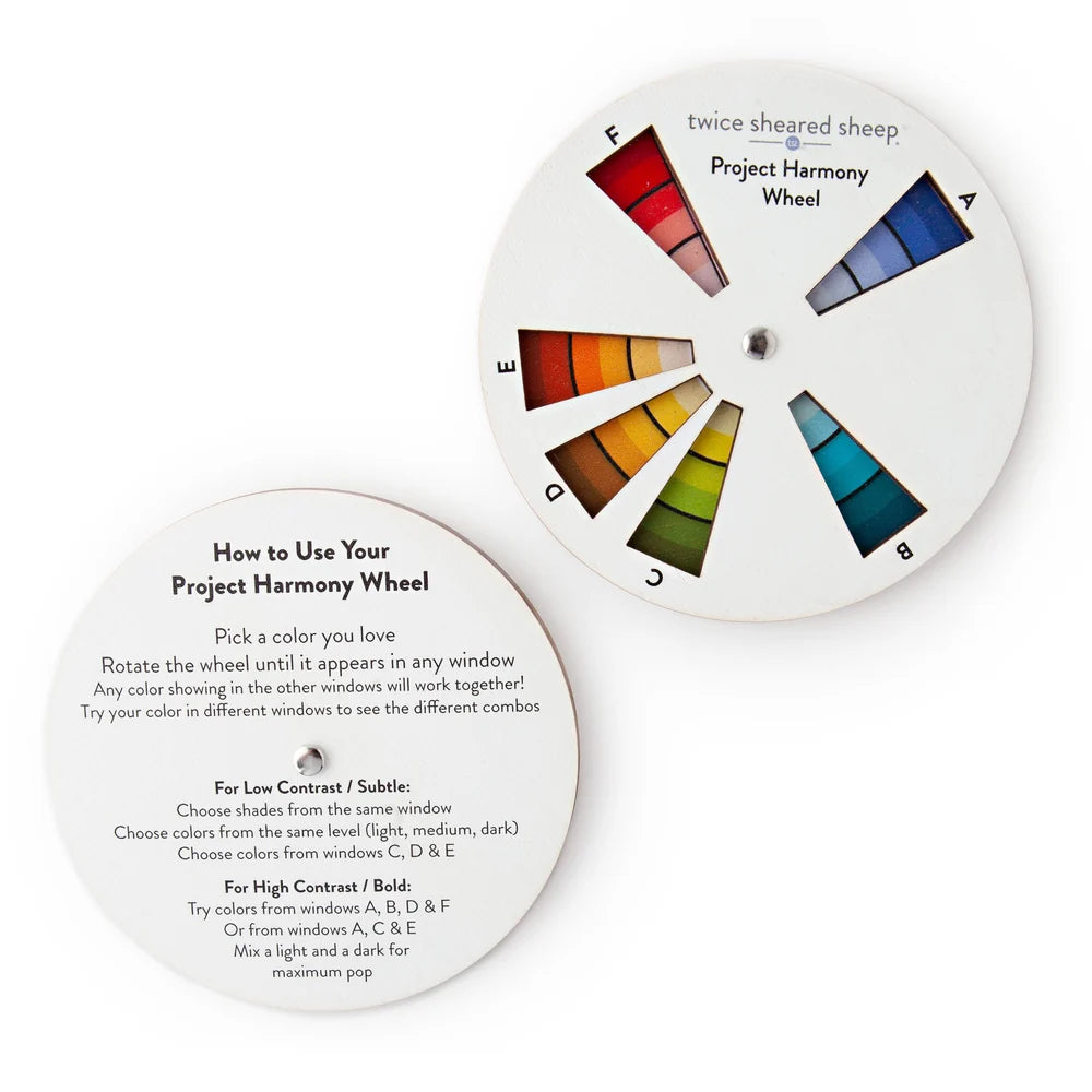twice sheared sheep project harmony color wheel