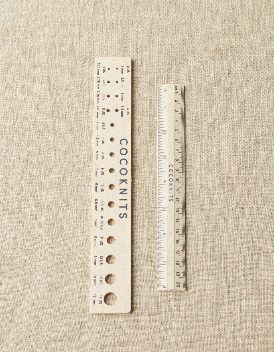 cocoknits ruler and gauge set