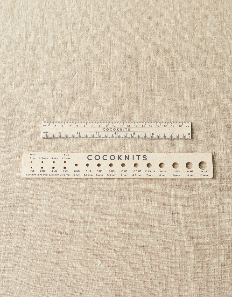 cocoknits ruler and gauge set