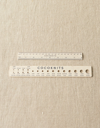 cocoknits ruler and gauge set