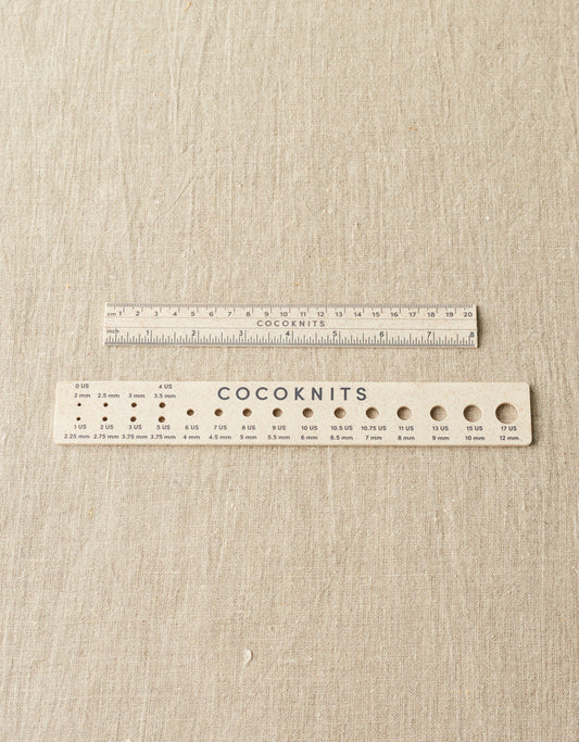 cocoknits ruler and gauge set