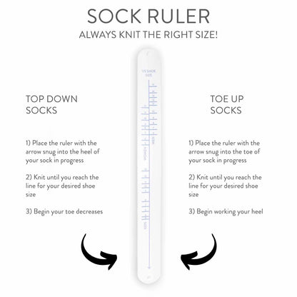 sock sizing bracelet ruler