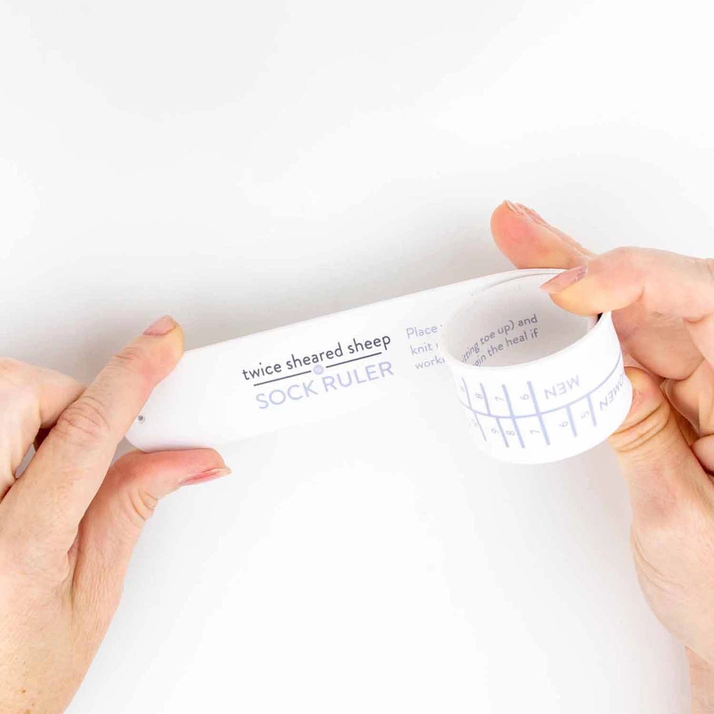 sock sizing bracelet ruler